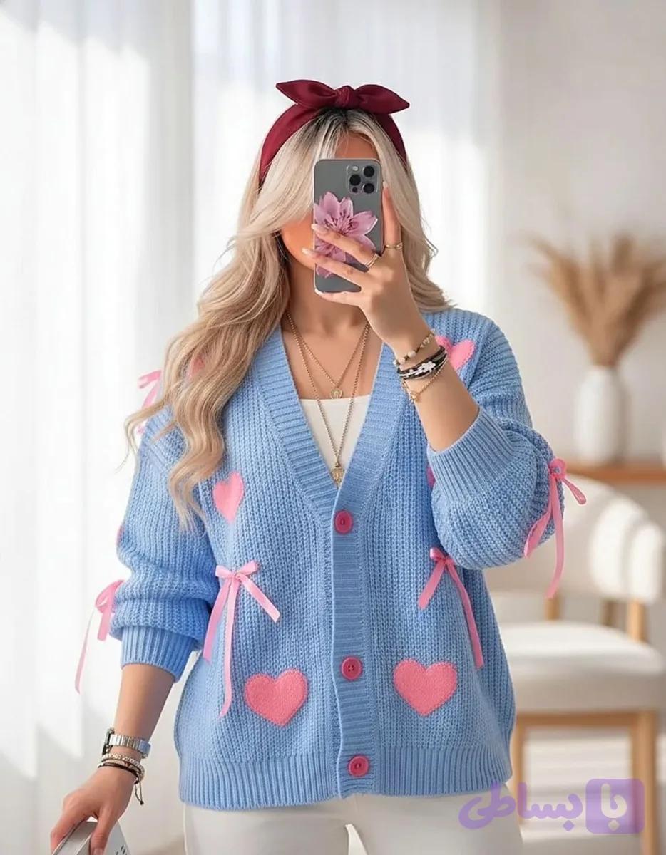 ژاکت پینترسنتی پاپیون دخترانه / بافت گرم بالا / فری تا ۴۶