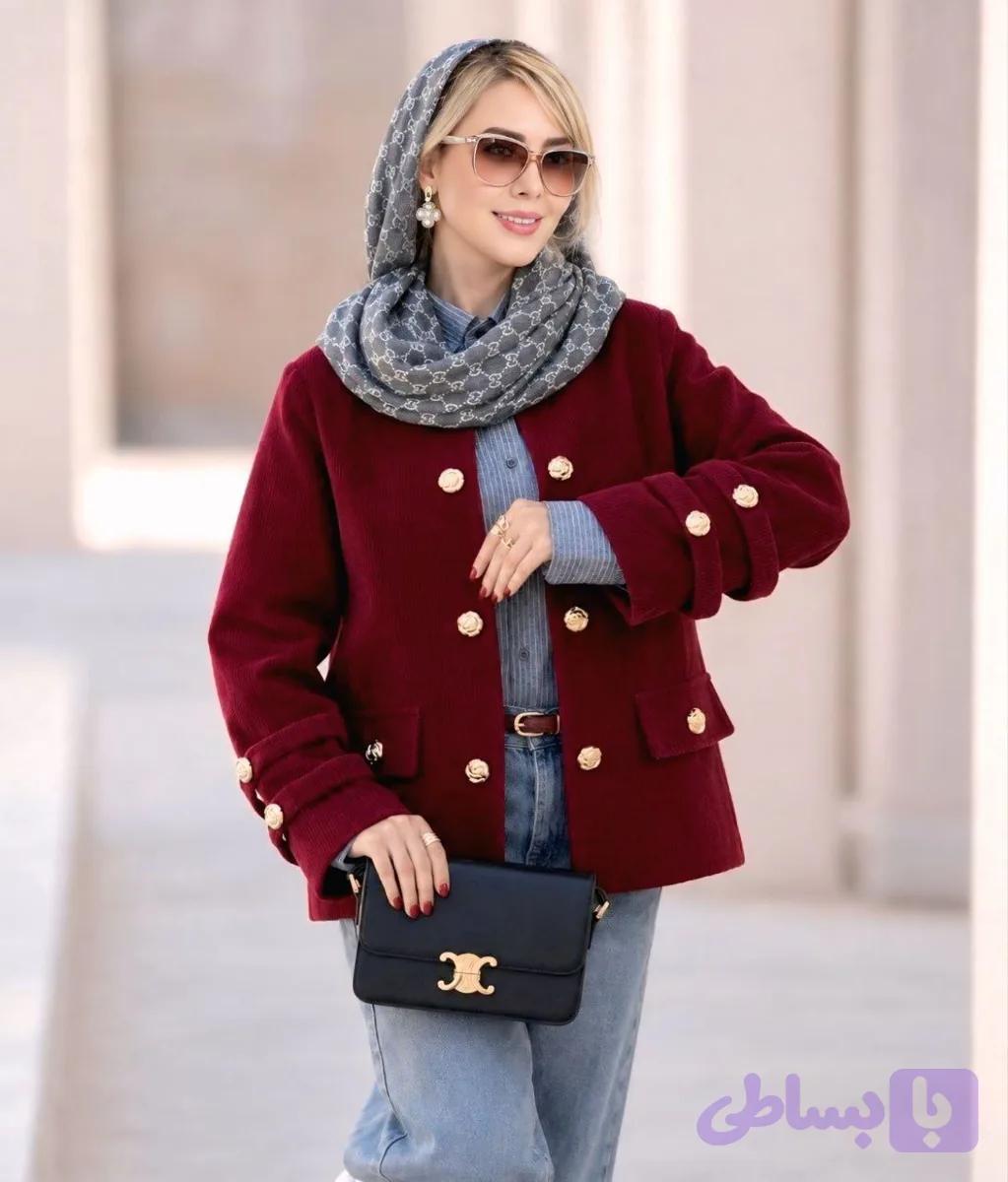 کت دخترونه مخمل کبریتی مدل مزونی / مناسب ۳۸ تا ۴۸ / کیفیت تضمینی