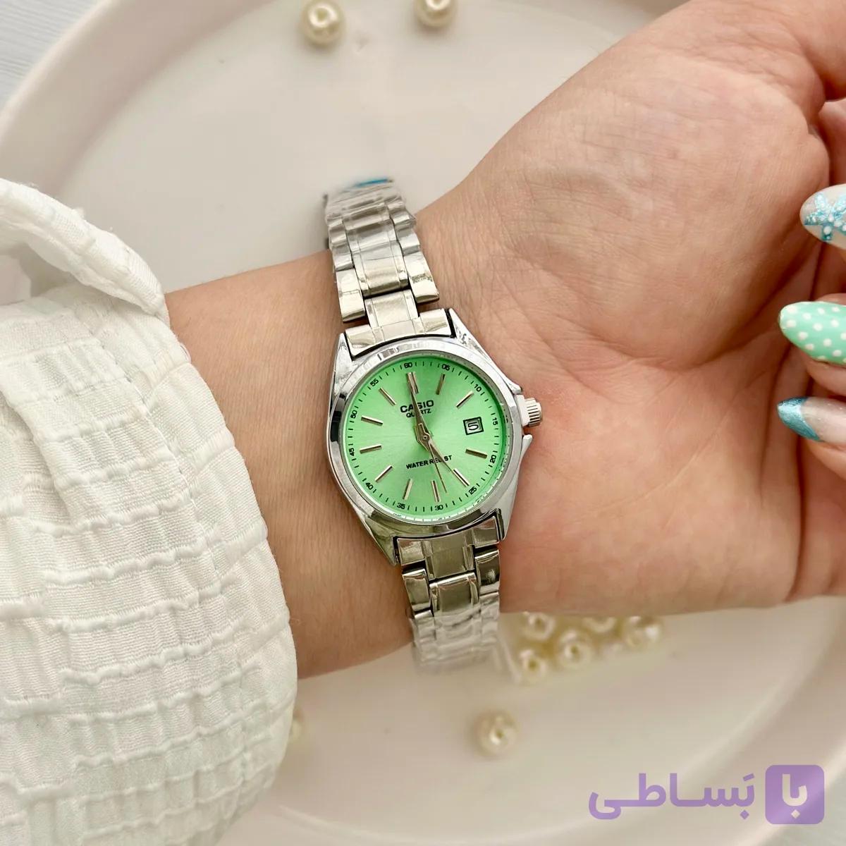 ساعت زنانه کاسیو بیسیک صفحه سبز شربتی