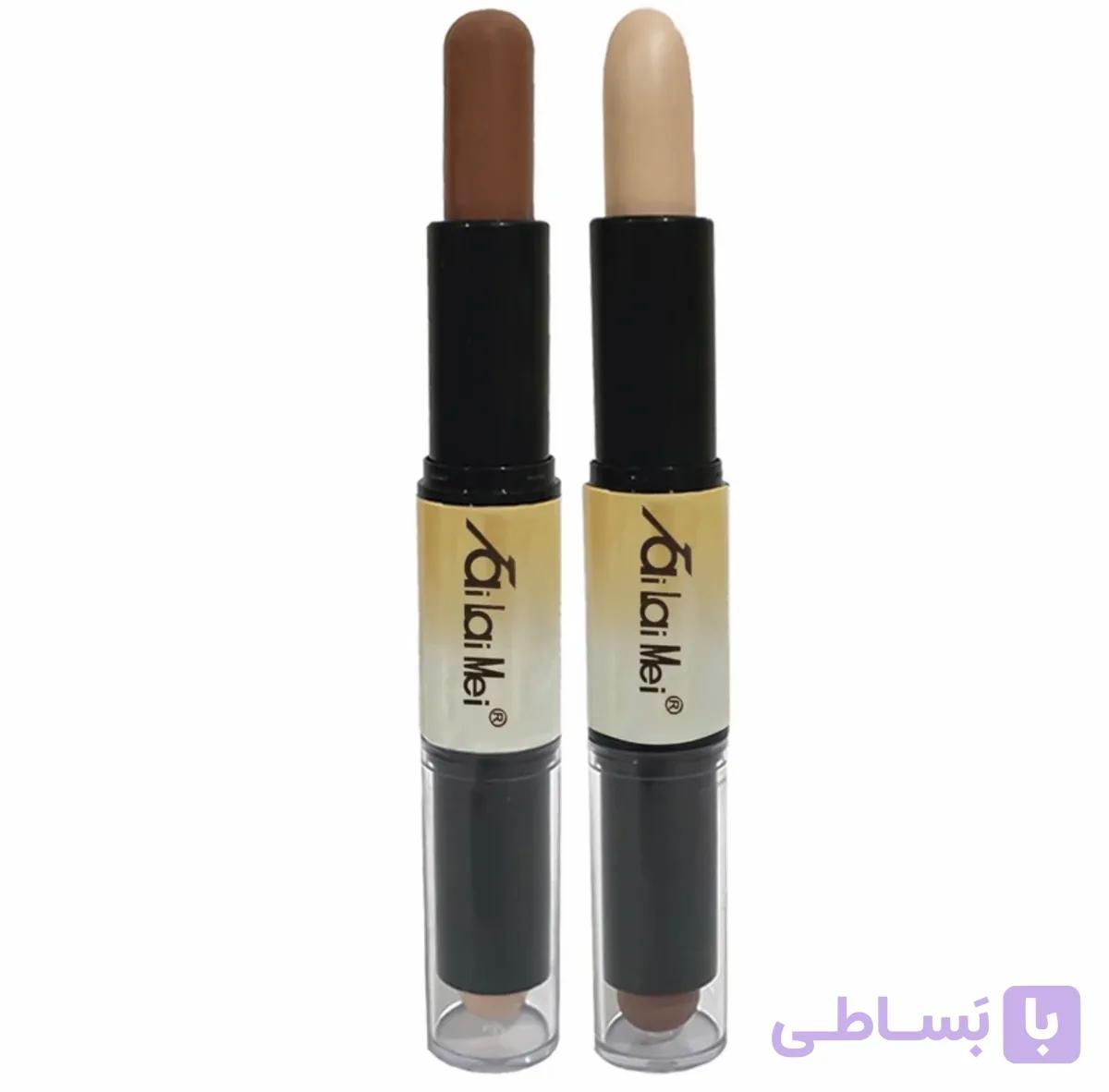 كانتورينك و كانسيلر دو طرفه تيلامى پوشانندكَى كاور سبك، جلوه مات، ضد آب، مناسب براى انواع پوست ورنك پوست متوسط تاتيره
