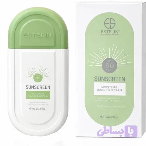 کرم ضد افتاب بی رنگ صورت استیلن SPF 90 مدل MOISTUER محافظ در برابر UVA و UVB مناسب برای انواع پوست؛ مختلط؛ حساس حجم 100 میلی لیتر