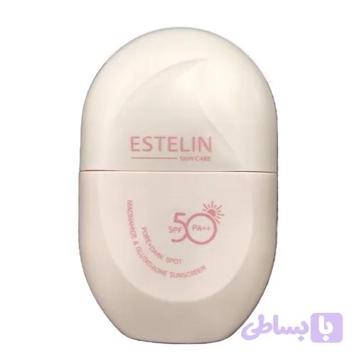 کرم ضد آفتاب بیرنگ صورت استیلن SPF 50 مدل ویتامین سی و آربوتین محافظ UVA، UVB و PA، مناسب برای انواع پوست، حجم 50 میلی لیتر