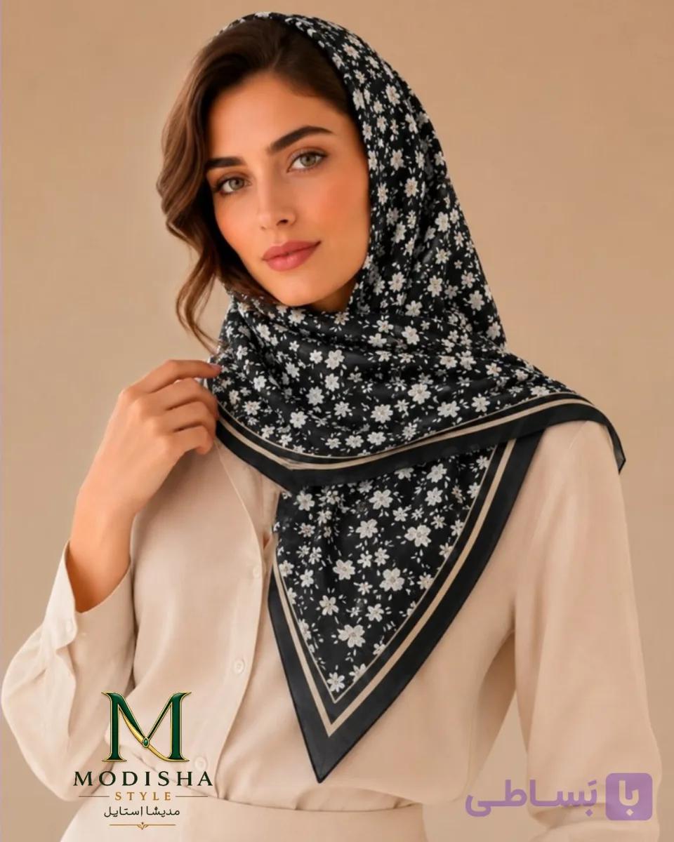 روسری نخی طرحدار قواره ۱۰۰