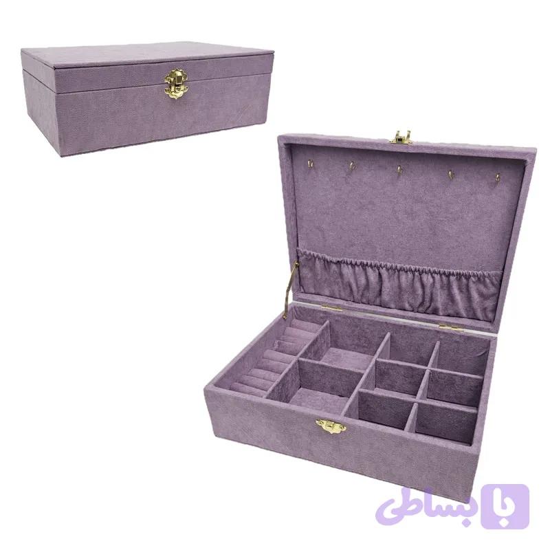 جعبه جواهرات مدل گیلدا MDF باروکش مخمل