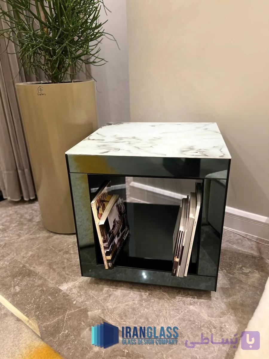 میز دکوری آینه‌ای مدل Royal Cube