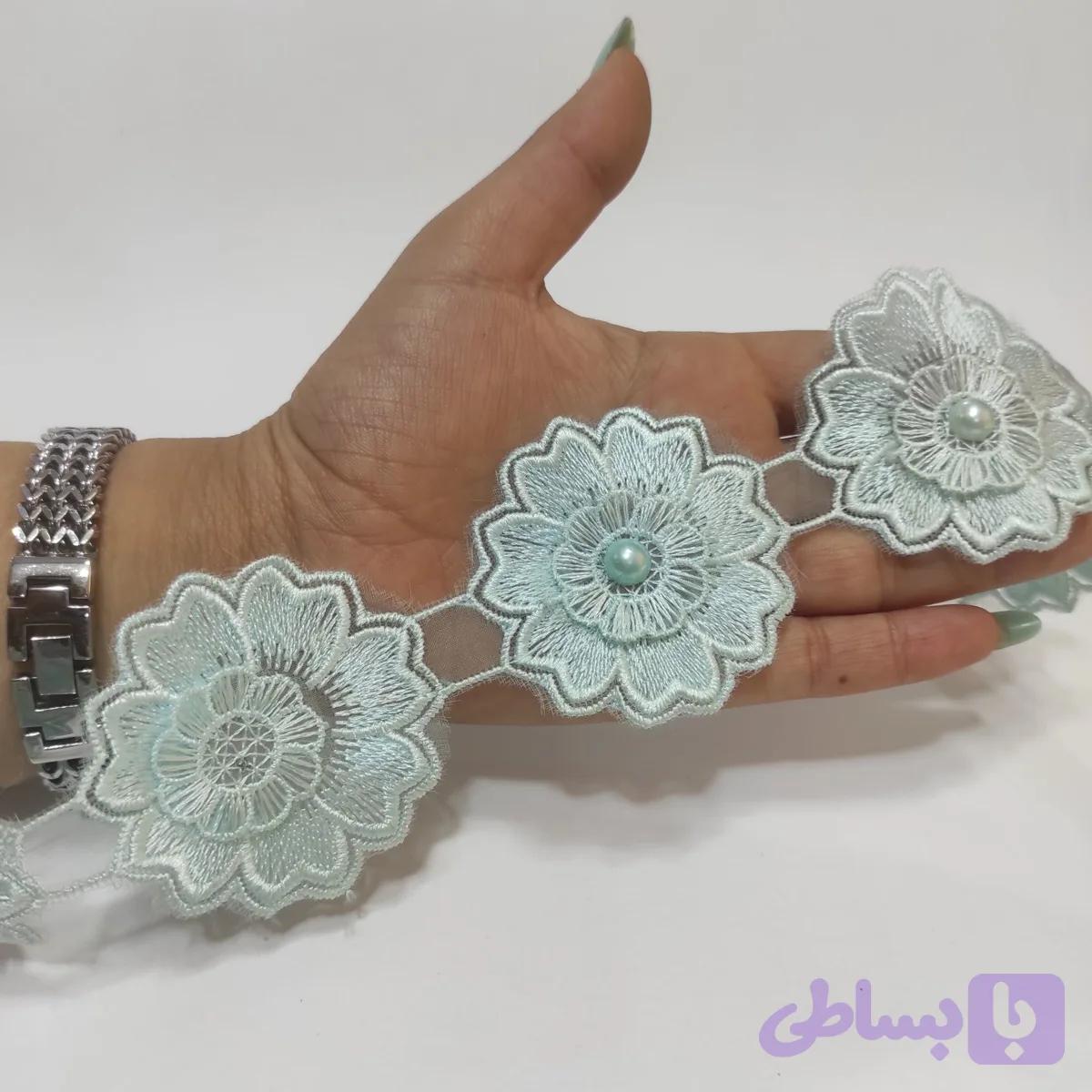 نوار یراق گل مروارید دار کد8097