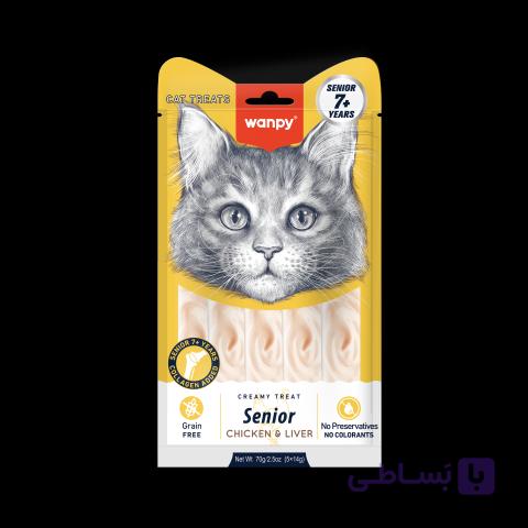 بستنی گربه ونپی سنیور تک عددی با طعم مرغ و جگر 14 گرم