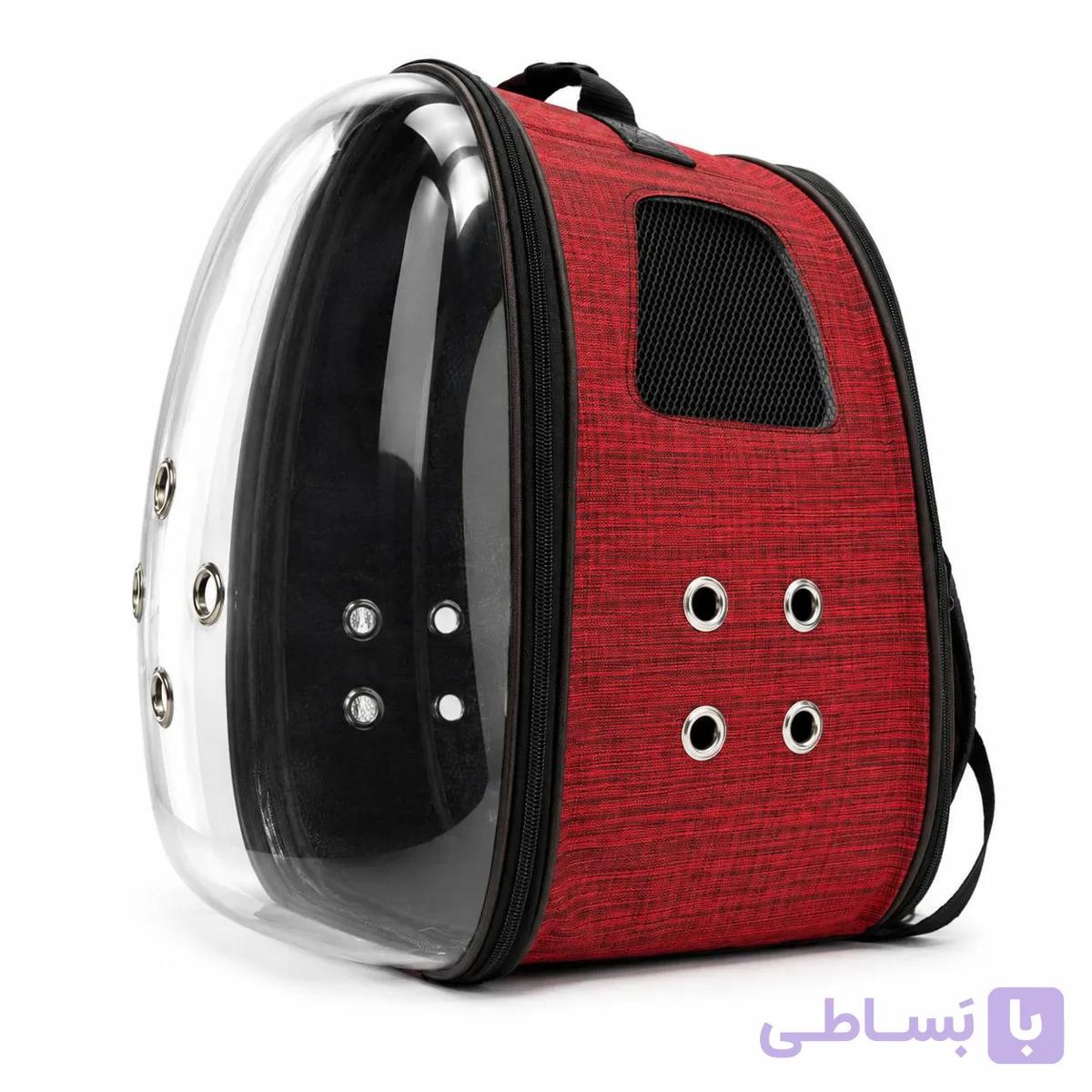 کوله حمل و نقل سگ و گربه فضایی شیشه ای — تصویر 1