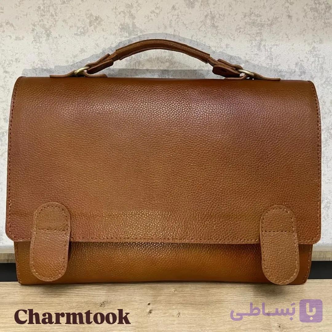 کیف دیپلمات دوخته شده با چرم گاوی
