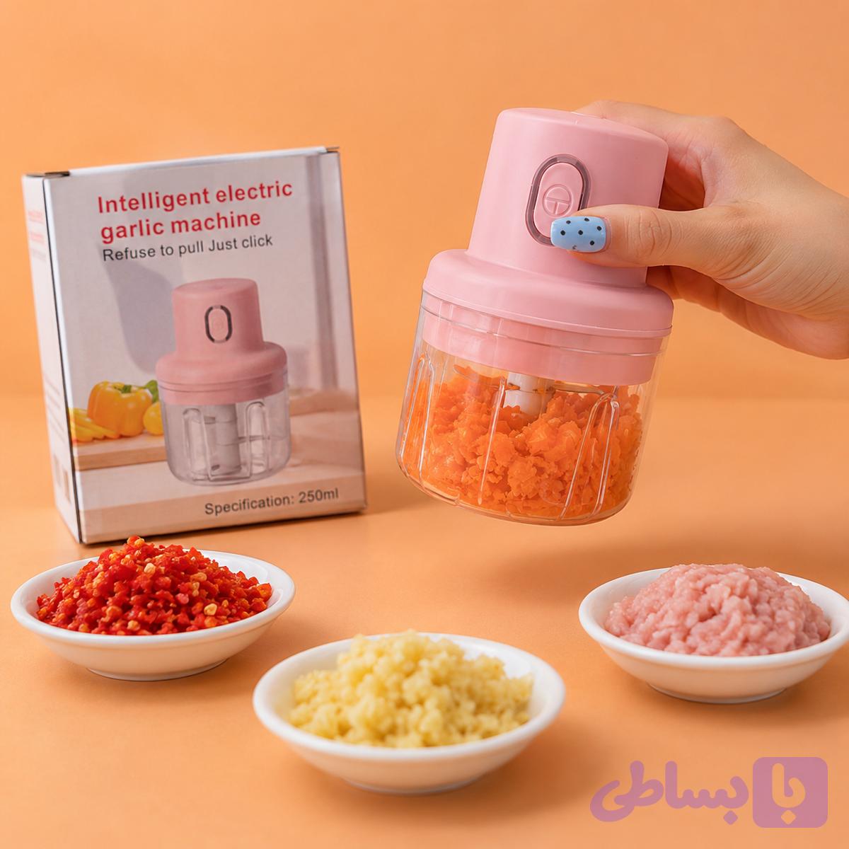مینی خردکن شارژی اورجینال Mini سه تیغه | خردکن برقی جمع‌وجور برای آشپزی سریع و غذای کودک