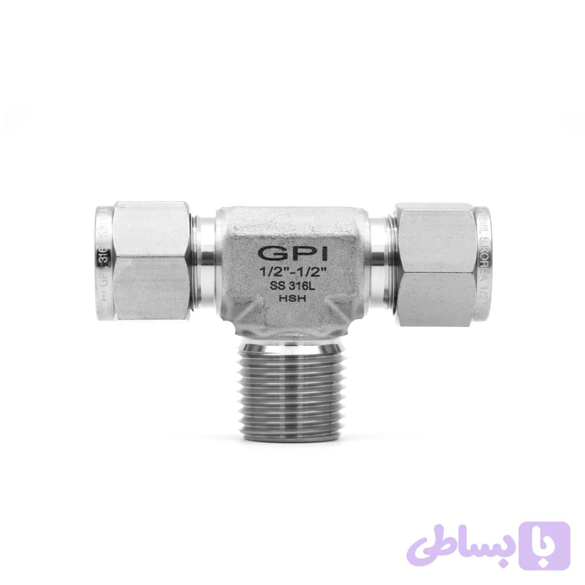 CONNECTOR MALE BRANCH TEE 1/4”OD X1/4” NPTMX1/2”OD S/S 316L