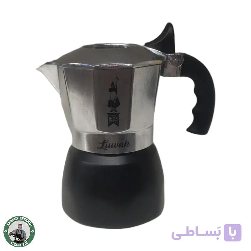 قهوه ساز (موکاپات) 3 کاپ لوواک luwak طرح بیالتی — تصویر 1
