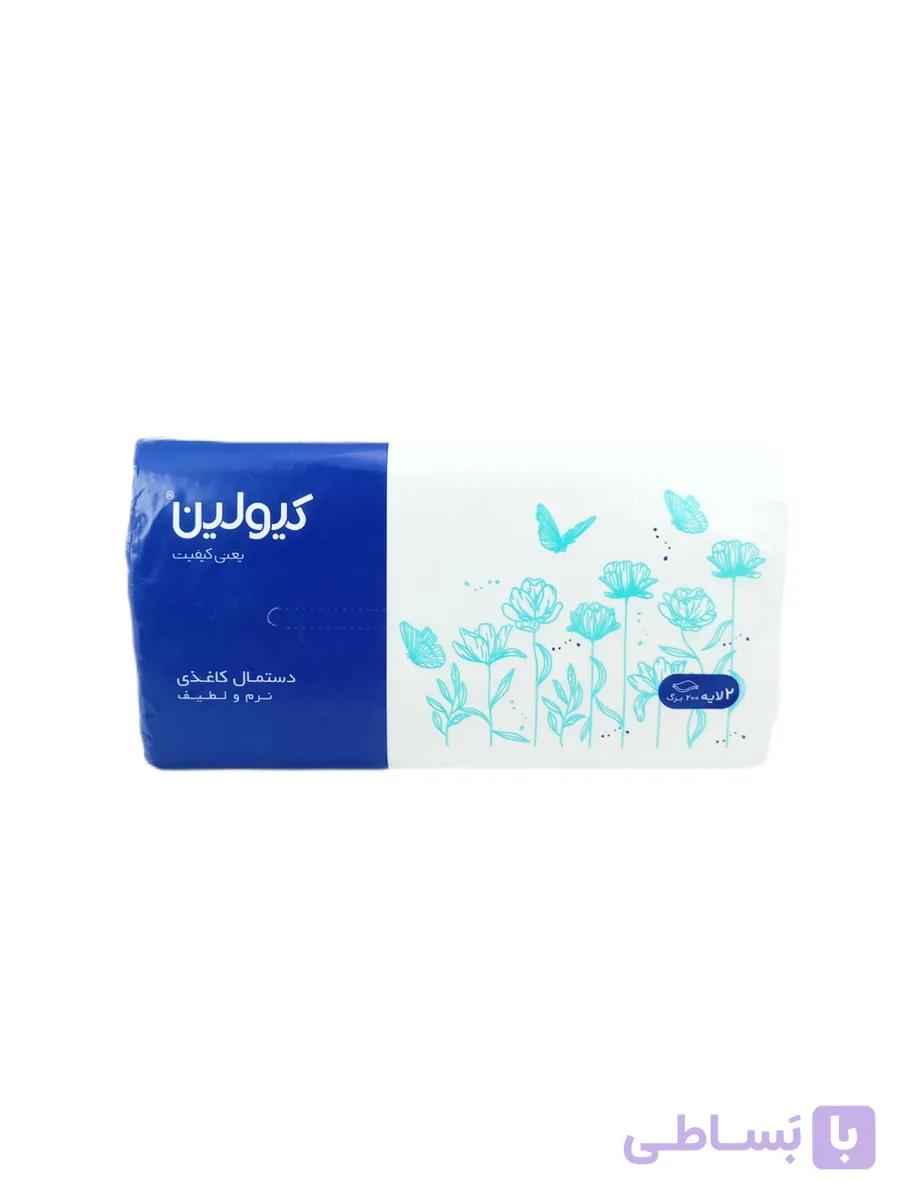 دستمال کاغذی کیولین، سافت پک ،یاسمن ، 200 برگ دو لایه — تصویر 1
