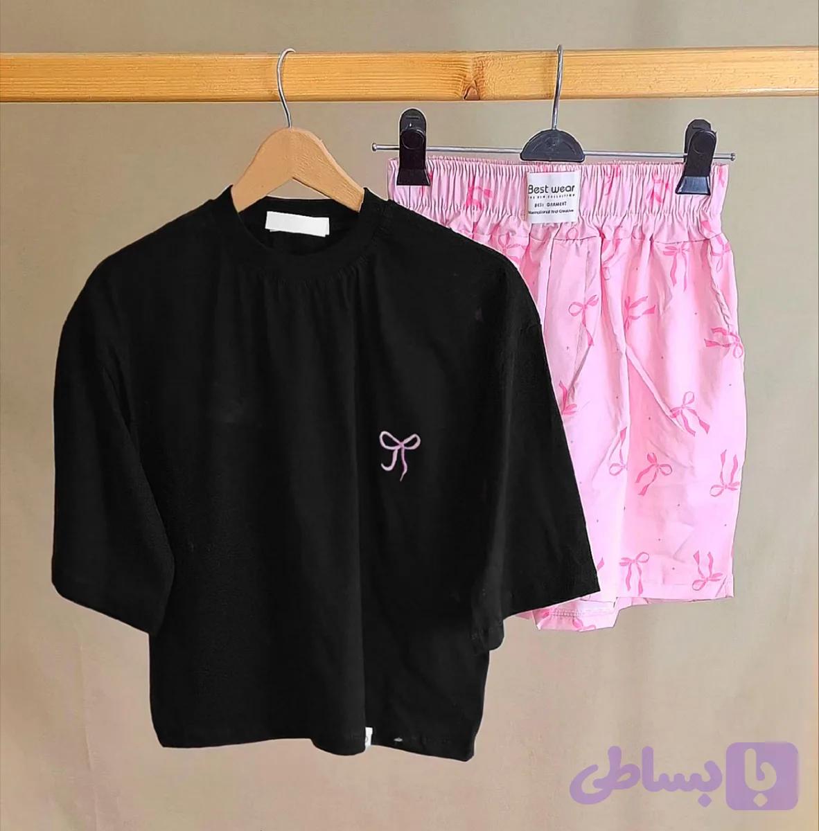 ست کراپ باکسی وشورتک راحتی و خاص