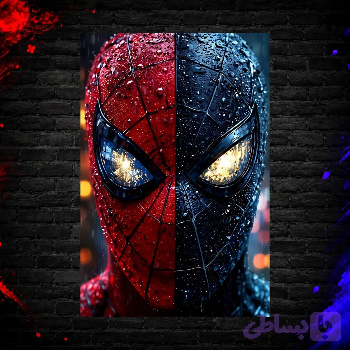 متال پوستر طرح شخصیت spiderman کد S008