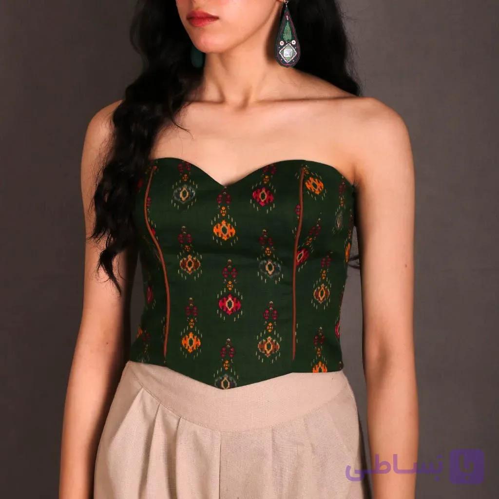 تاپ کرست زنانه مدل پرنیا — تصویر 1