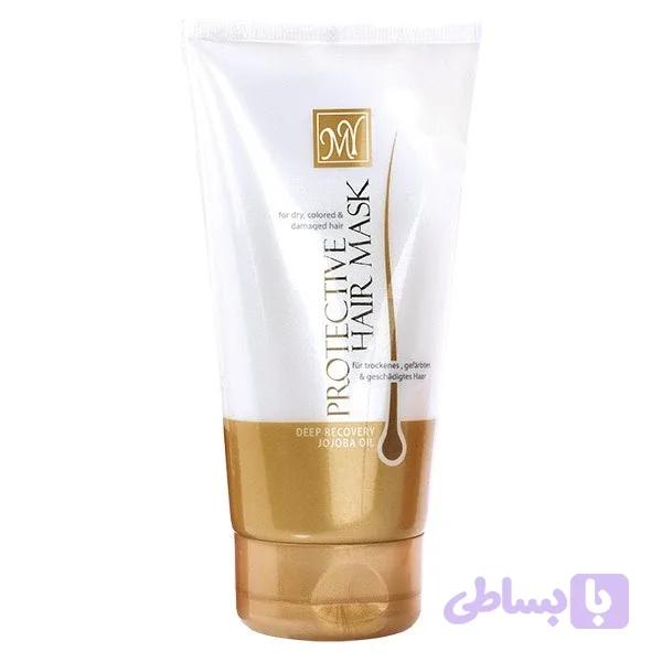 ماسک موی محافظت‌کننده مای مدل Protective حجم 150 میلی‌لیتر مناسب موهای رنگ شده و آسیب دیده، آبرسان، تقویت‌کننده و مرطوب‌کننده، نرم‌کننده و تسهیل‌کننده شانه‌پذیری، حفظ و تثبیت رنگ مو