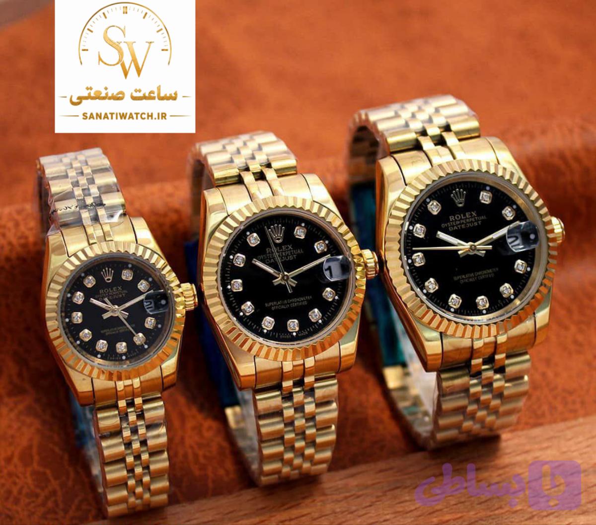 ساعت کلاسیک زنانه مردانه ROLEX رولکس موتور ژاپن رنگ ثابت ضد آب بند استیل توپر صفحه صدفی تقویم دار بند طلایی