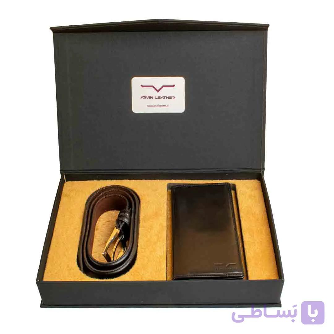 ست هدیه چرم طبیعی آروین چرم کد AR-904 — تصویر 1