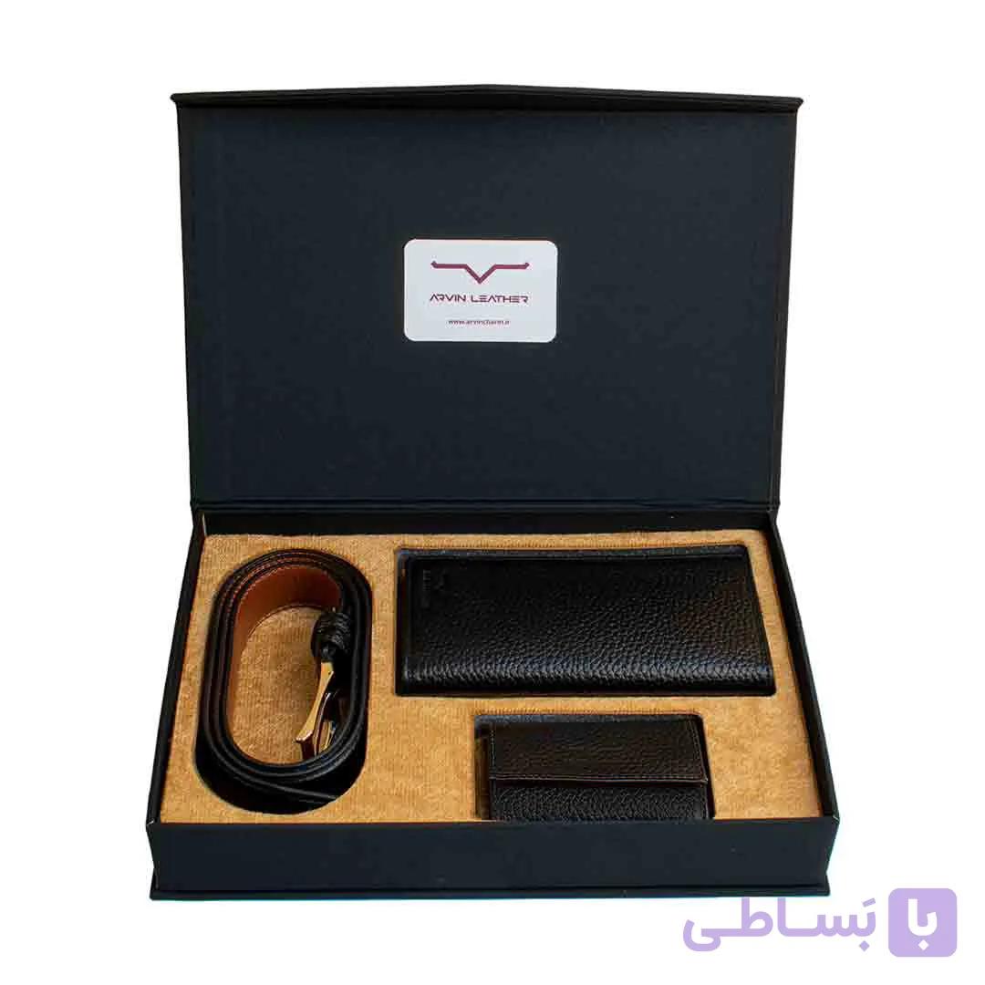 ست هدیه چرم طبیعی آروین چرم کد AR-902-F — تصویر 1