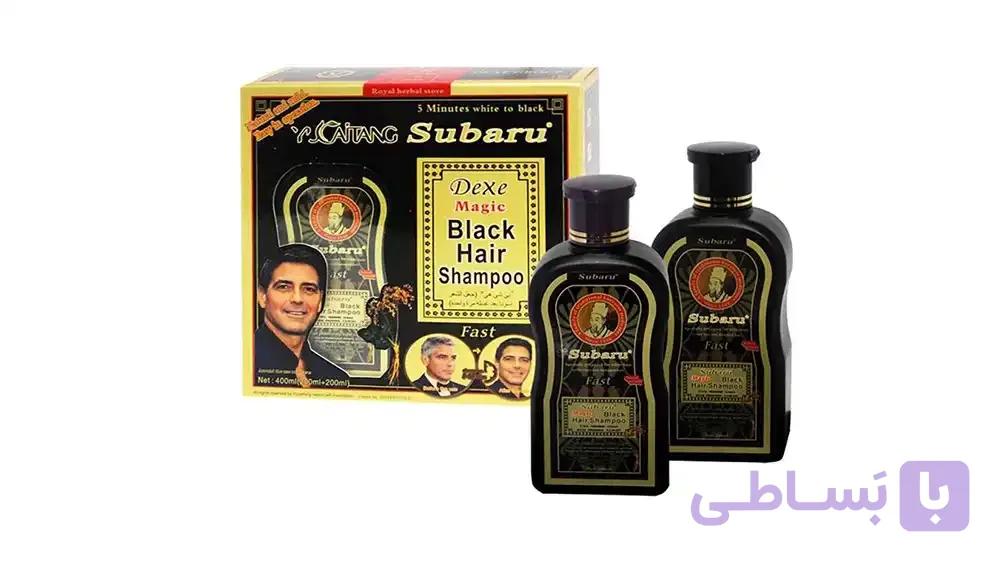 شامپو سوبارو Subaru دوقلو اصل- رنگ مو مشکی — تصویر 1