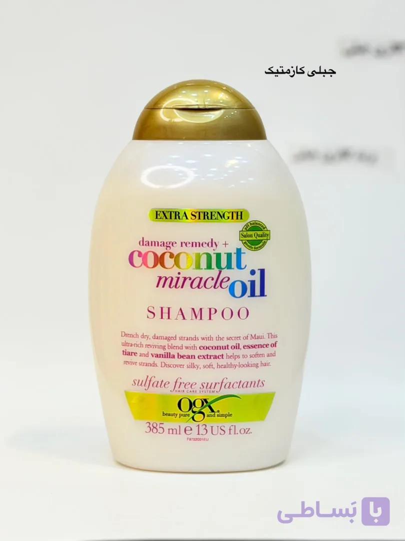 شامپو روغن نارگیل او جی ایکس ترمیم‌کننده مو — تصویر 1