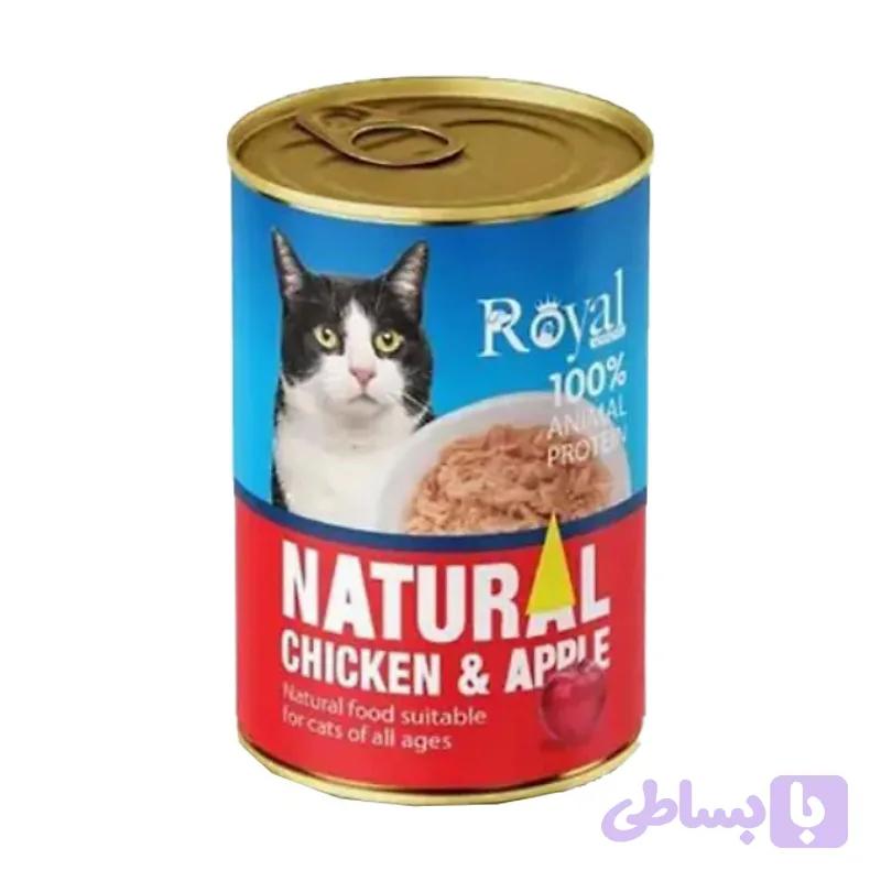 کنسرو نچرال مرغ و آلوئه ورا گربه 380 گرمی رویال کوکو