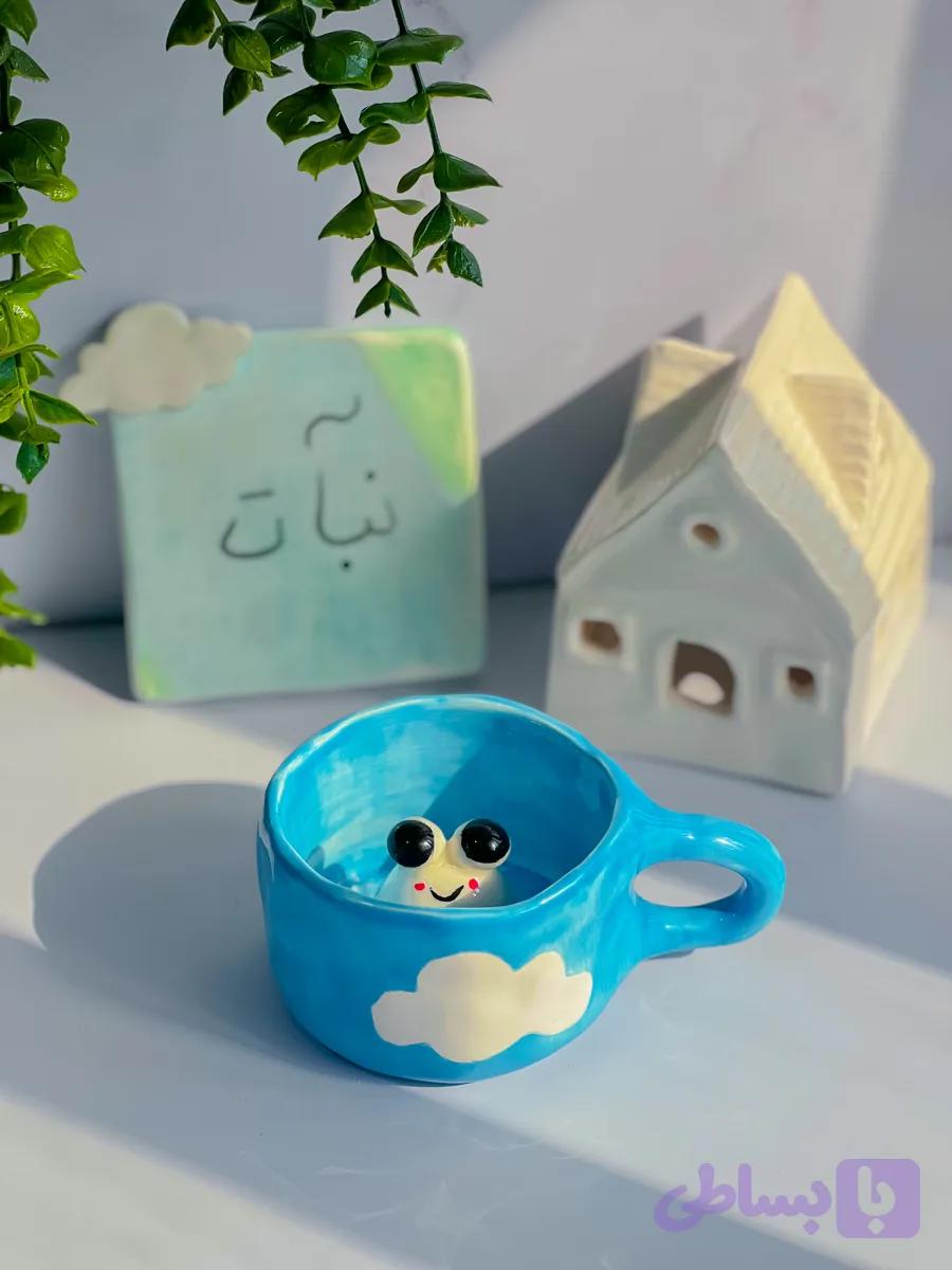 فنجون قهوه خوری ابرک و پو ☁️🫧💙