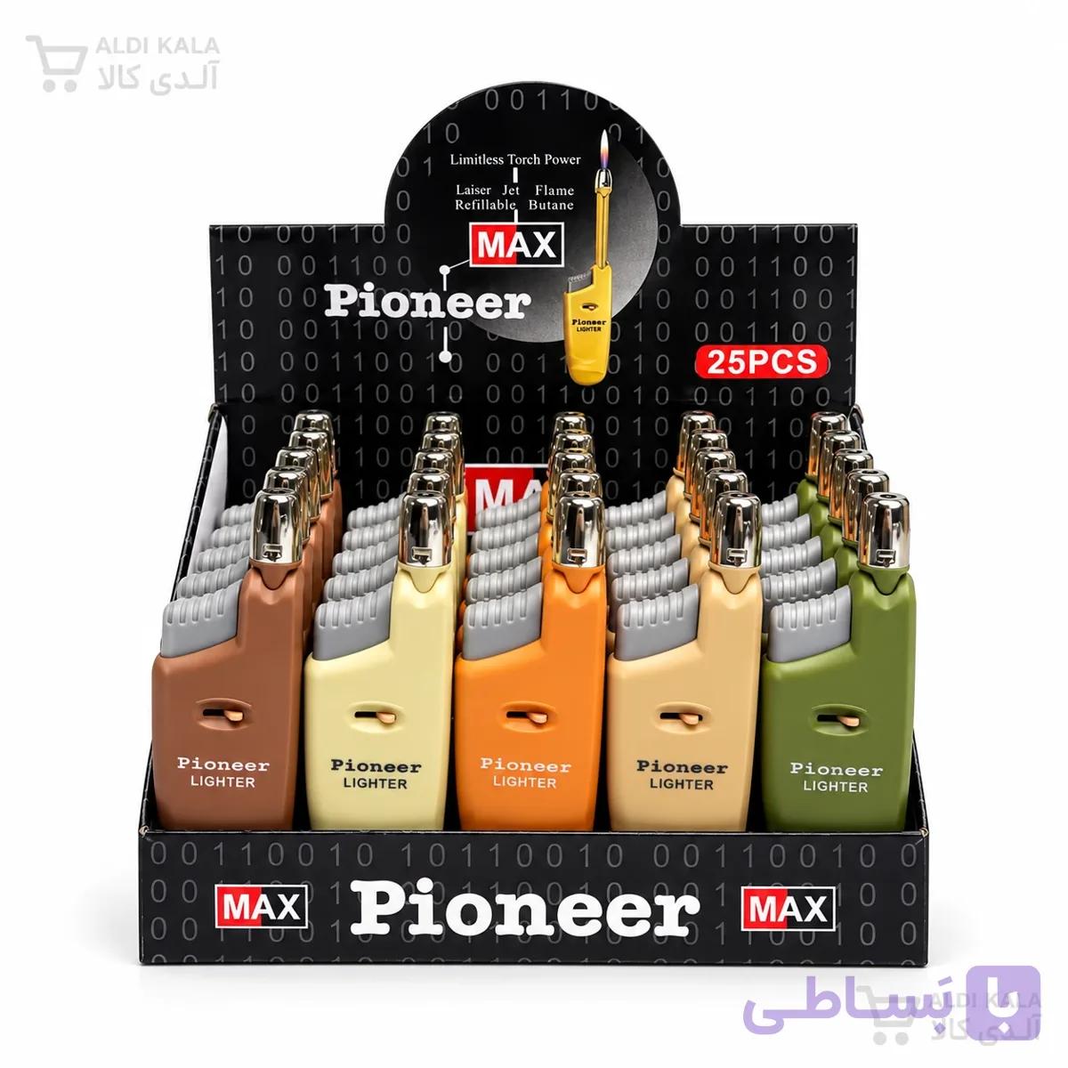 فندک آشپزخانه جت Pioneer MAX مدل Pioneer Lighter با گاز بوتان قابل شارژ 25 عددی — تصویر 1
