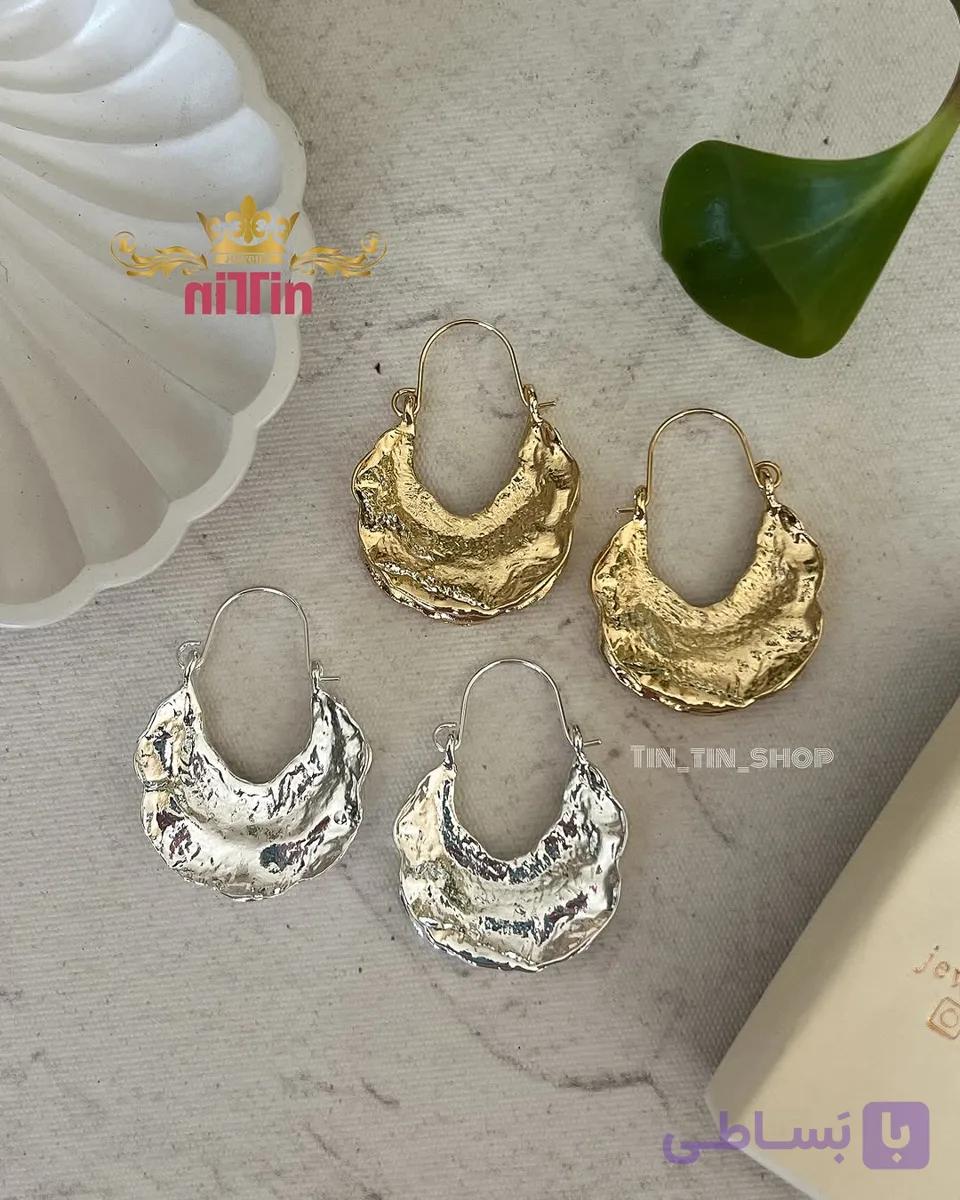 گوشواره ژورنالی طلایی و نقره ای