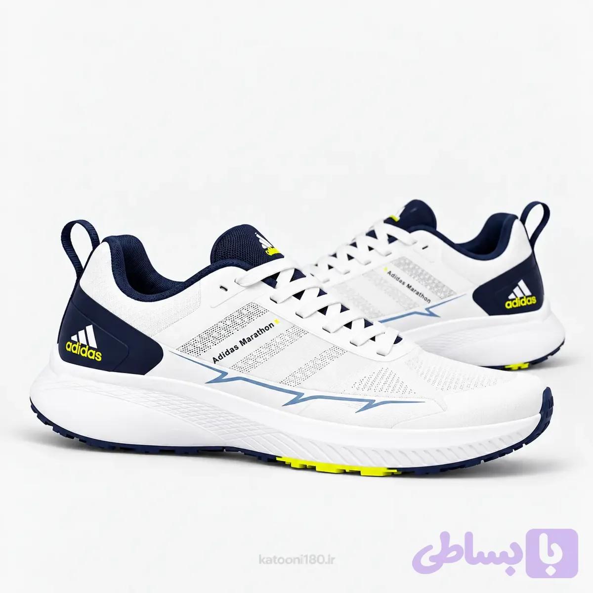 کتونی آدیداس ماراتن ایکس سورمه ای سفید Adidas Marathon X Navy White — تصویر 1