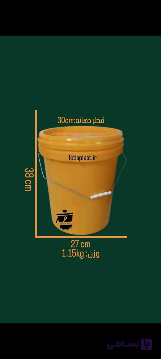 سطل صنعتی ۲۰لیتری(زرد)(بسته 10 عددی)