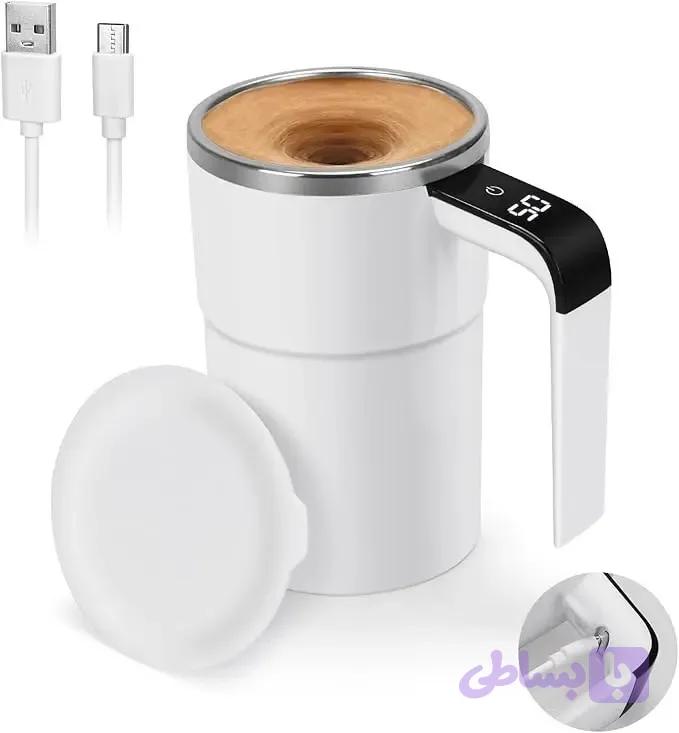 ماگ همزن دار هوشمند با نمایشگر دما auto magnetic stirring cup — تصویر 1