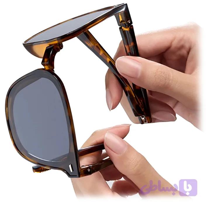 عینک آفتابی تاشو شیائومی قهوه‌ای لاک‌پشتی Mi Folding Sunglasses Tortoiseshell Brown مدل MJTA01LM