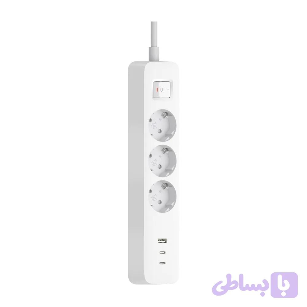 سه راهی و شارژر رومیزی ۳ پریز شیائومی مدل Xiaomi 20W Power Strip — تصویر 1