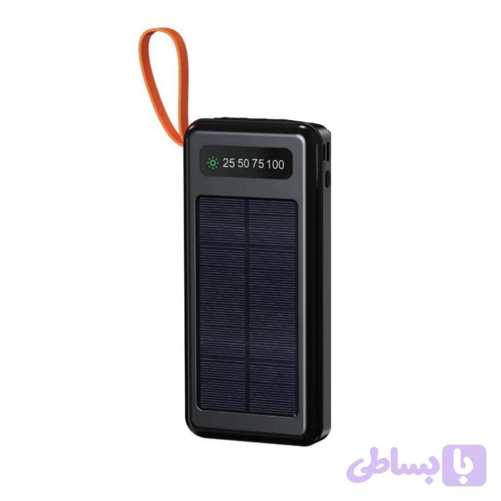 پاوربانک 10.5 وات پرودو مدل PIANO SOLAR PDPBB306BK ظرفیت 10000 میلی‌آمپرساعت به همراه کابل USB-C، USB-A، لایتنینگ و MicroUSB — تصویر 1