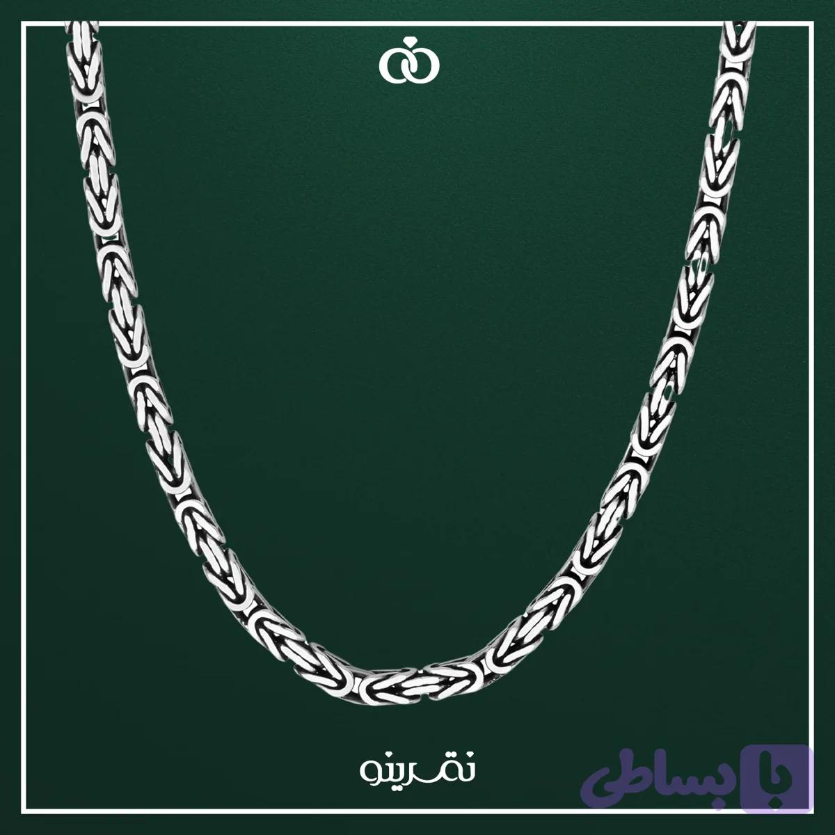 گردنبند نقره مردانه کرال مدل KEM T10 T — تصویر 1