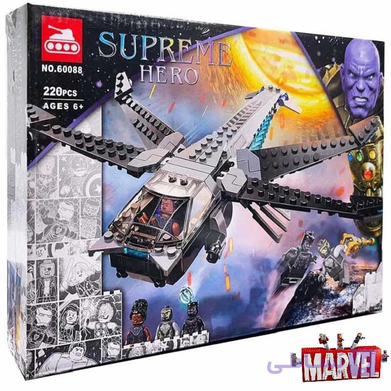 ساختنی لگو سفینه پرنده پلنگ سیاه Black Panther Dragon Flyer 60088