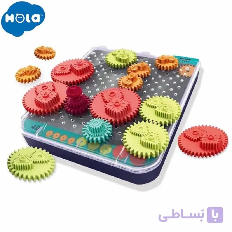 بازی فکری آموزشی پازل چرخ دنده هولا Hola Interactive Cogwheel E7985