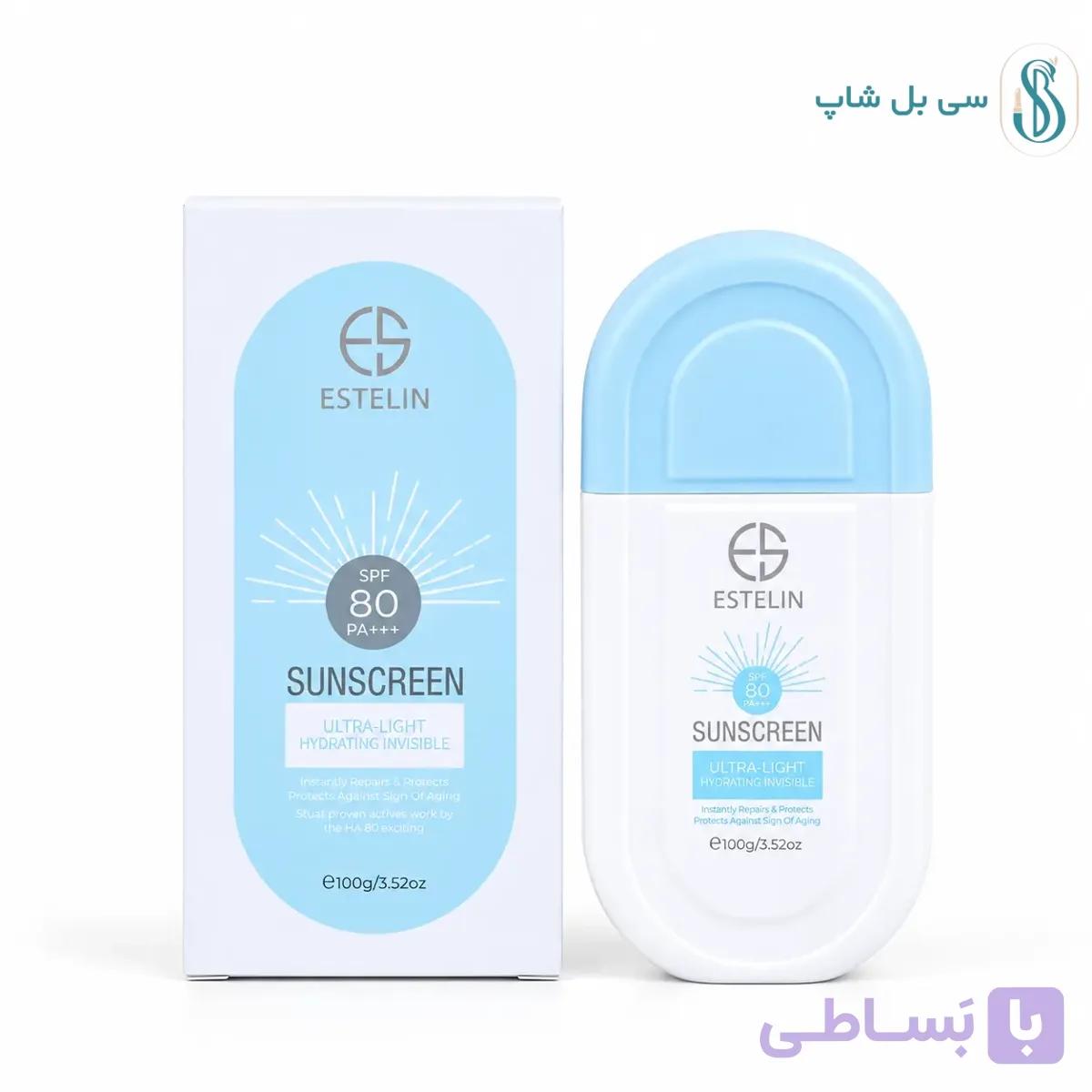 ضد آفتاب بی رنگ استلین  – حجم 50 و 100 میل — تصویر 1