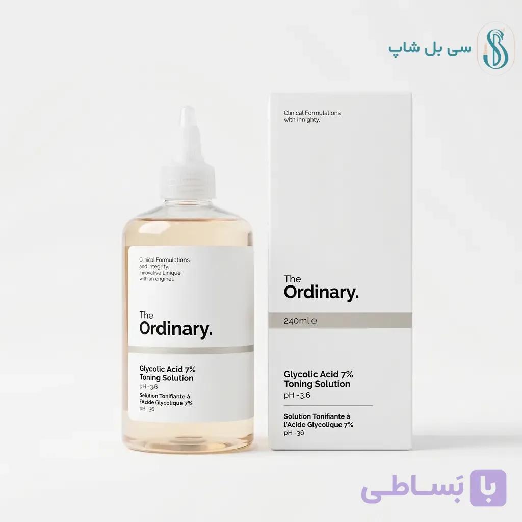 تونر گلیکولیک اسید اوردینری اصل | ۲۴۰ میل Glycolic Acid 7% Toning Solution) — تصویر 1