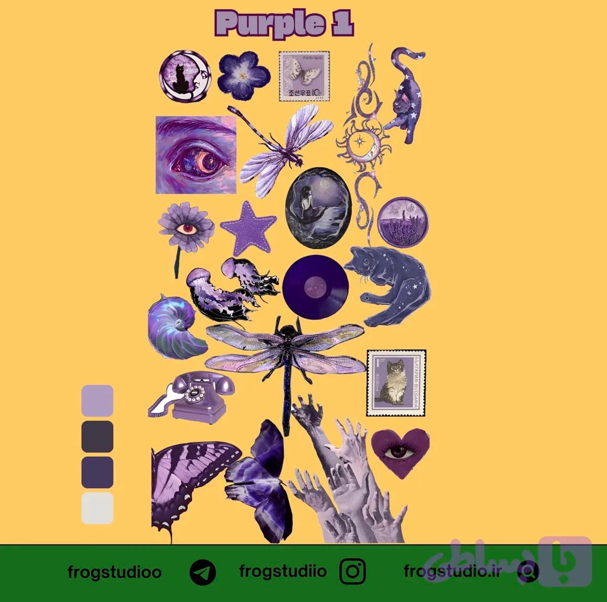استیکر بنفش