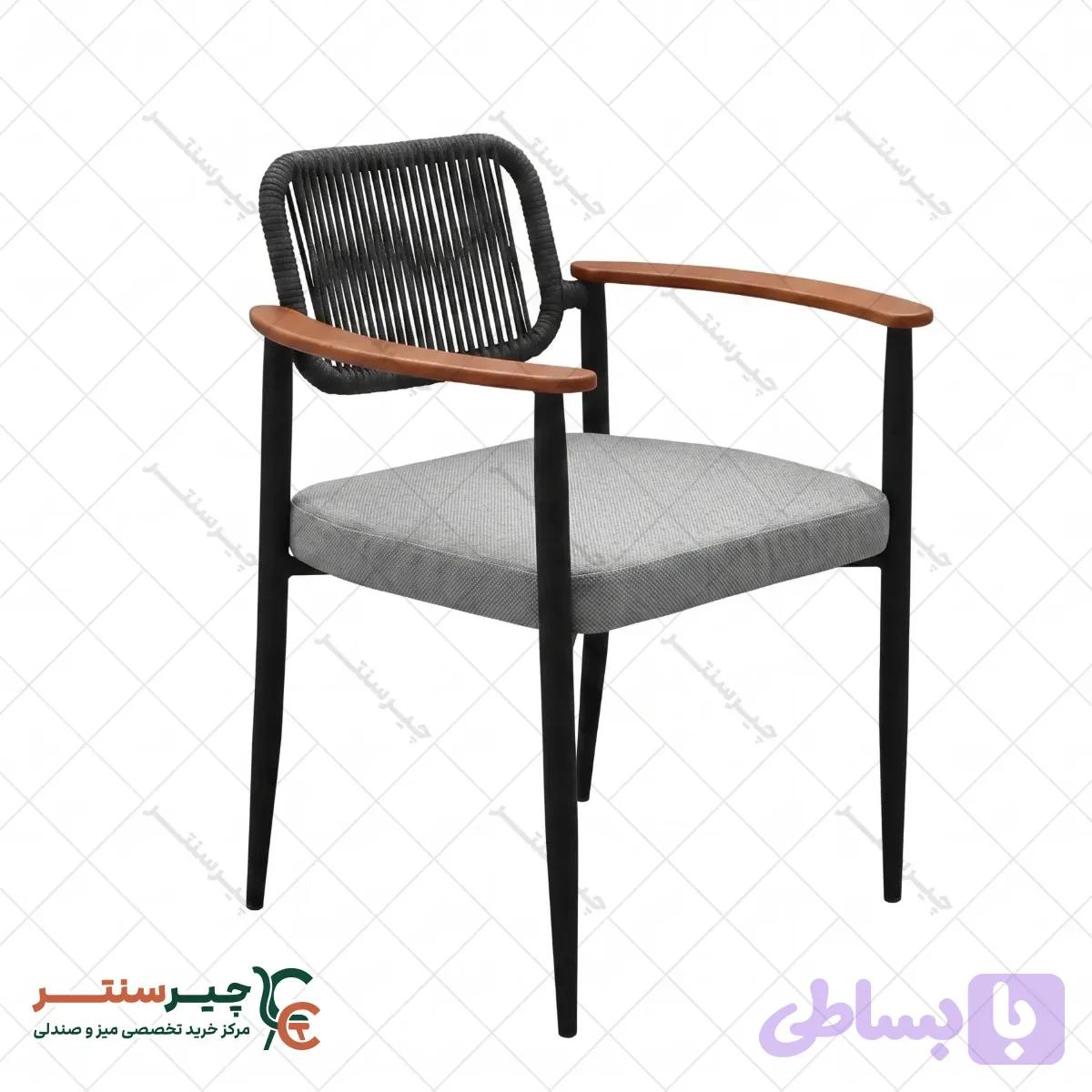 صندلی مبلی زارا با دسته چوبی - ۲۴ ماه گارانتی - چیرسنتر
