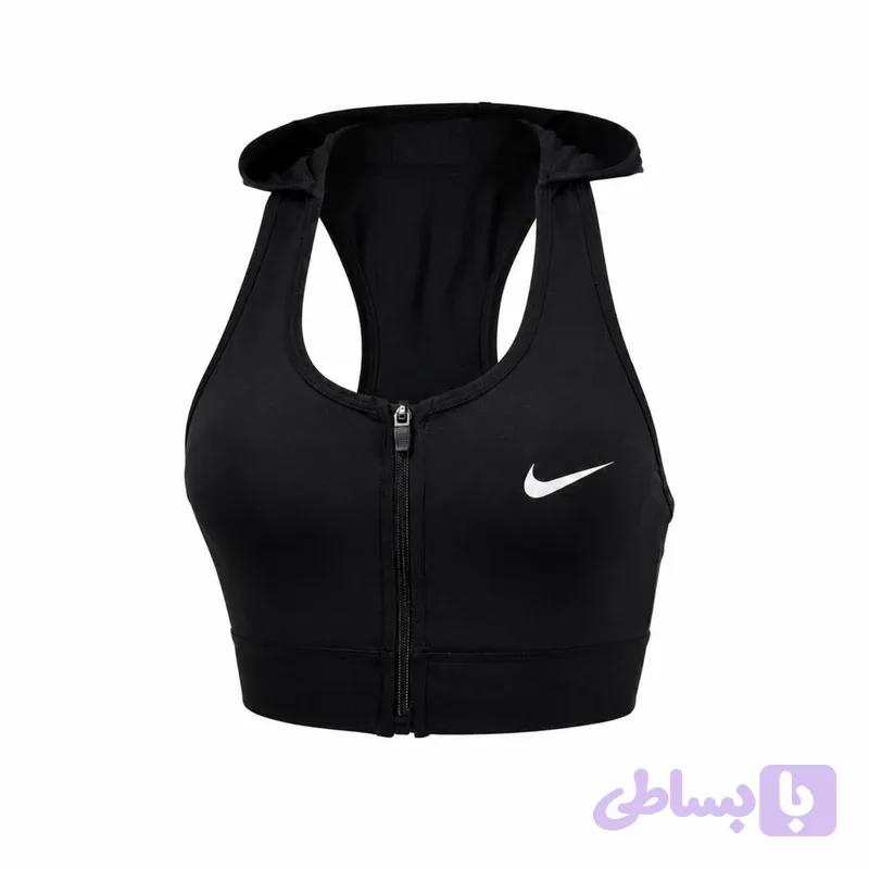 نیم‌تنه ورزشی زنانه MB کد ۶۶۷۰۵ | سوتین اسپرت زیپ‌دار طرح Nike | گالری سنجاقک — تصویر 1