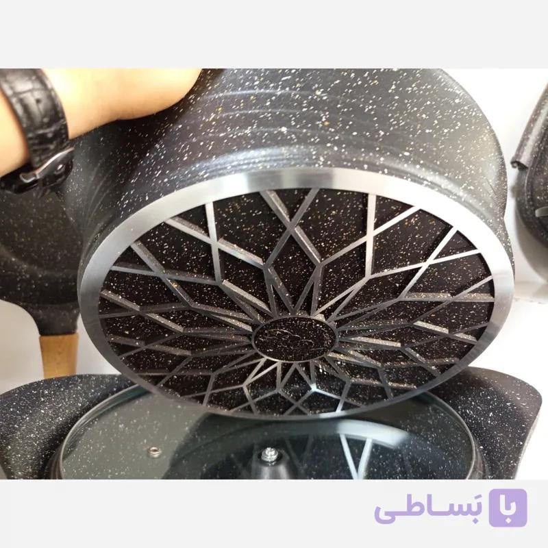 سرویس قابلمه چدن گرانیت لیانو 11 پارچه