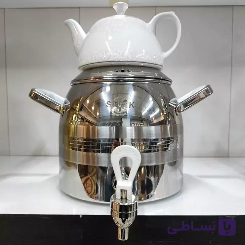 کتری قوری استیل کف چدن 9050(اس لوکس)