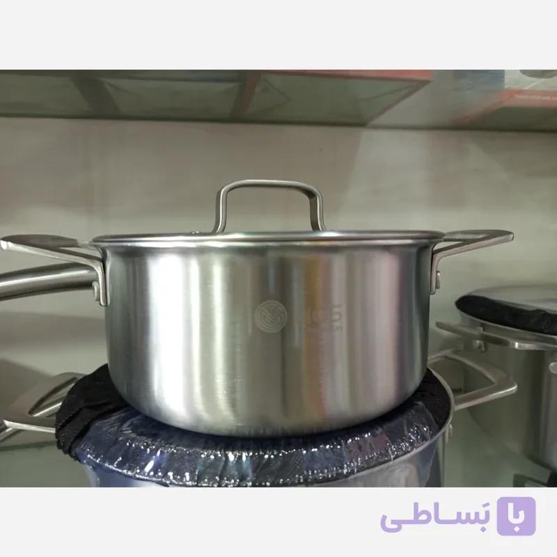 سرویس قابلمه استیل کف لیزری 10 پارچه برند MGS