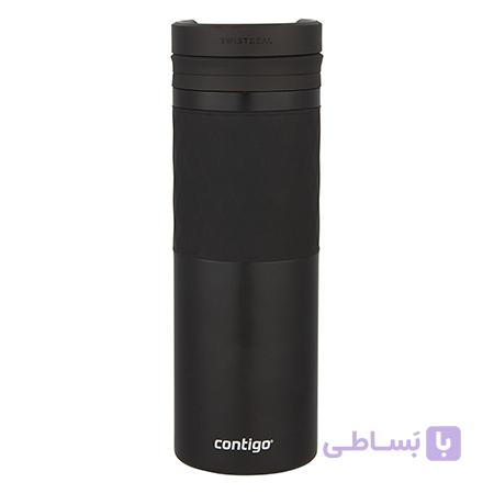 ماگ گریپ دار گلازه مشکی کانتیگو Contigo Vaccum-Insulated Steel TwistSeal Glaze 470 ml — تصویر 1