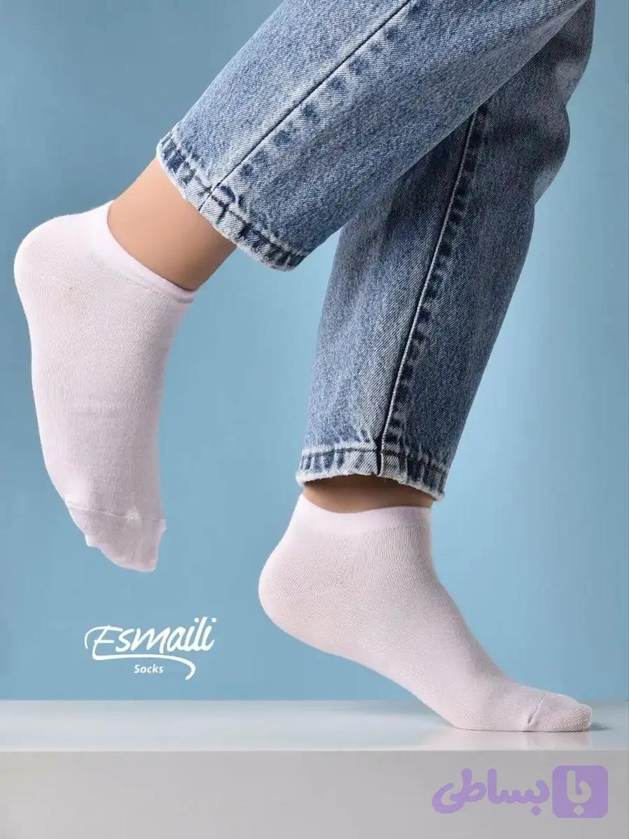 جوراب مچی ساده صورتی پاستیلی اسماعیلی 12 عددی کد_4