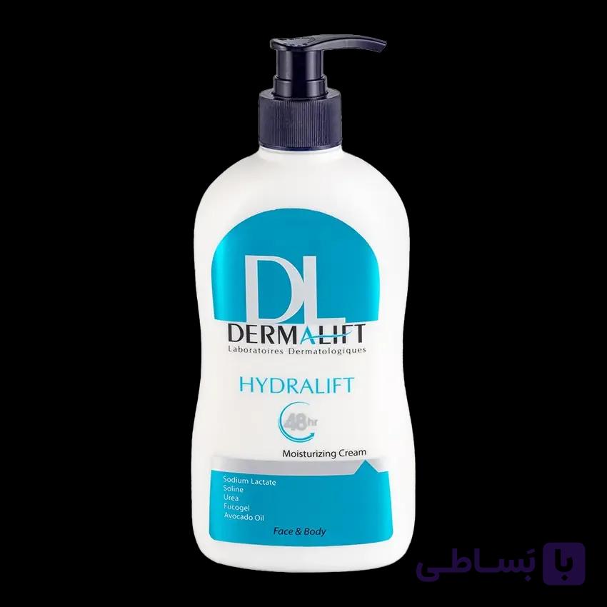 کرم مرطوب کننده هیدرالیفت درمالیفت (مناسب صورت و بدن) 400 میل